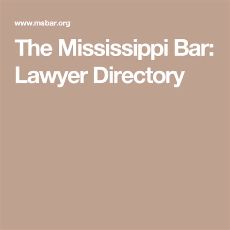 mississippi bar association directory